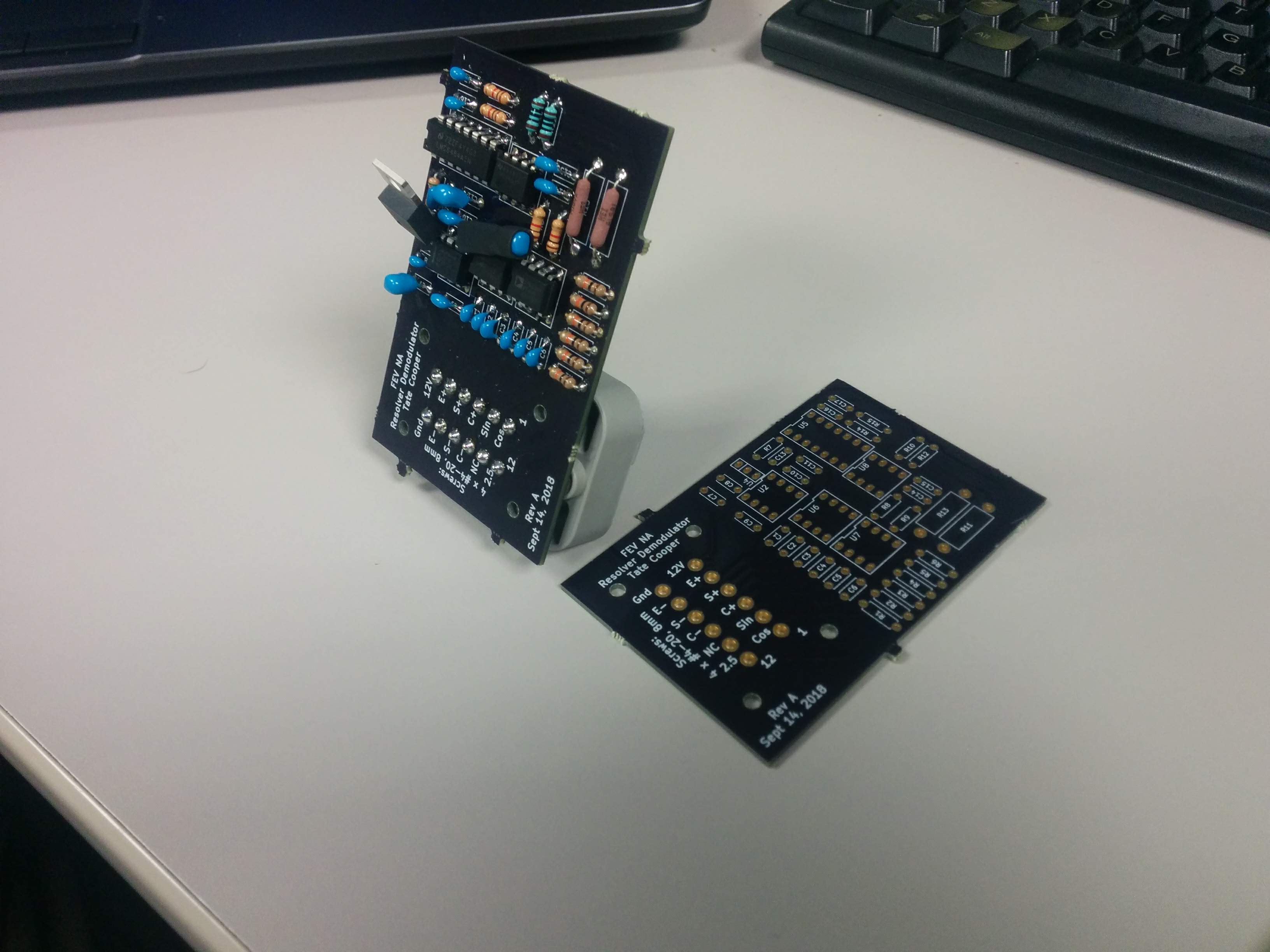  Board populated with components