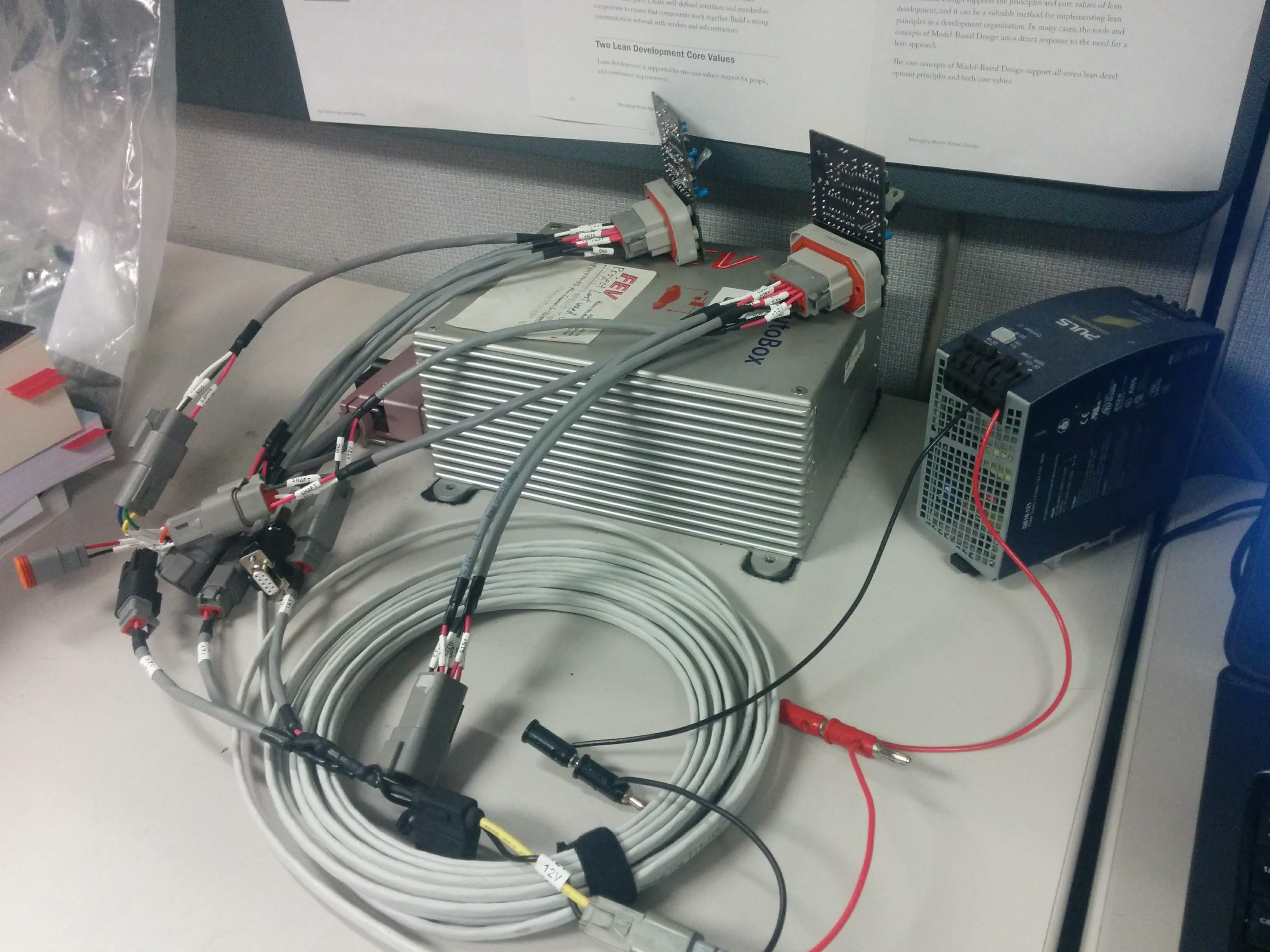  Two boards wired up with a dSPACE MicroAutoBox